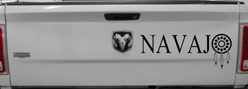 Navaho with Dreamcatcher O Native American Indian Dream Catcher Car or Truck Window Decal Sticker