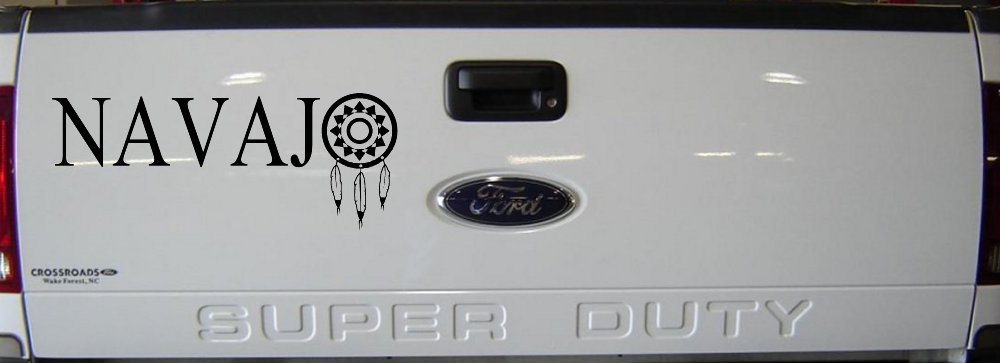 Navaho with Dreamcatcher O Native American Indian Dream Catcher Car or Truck Window Decal Sticker