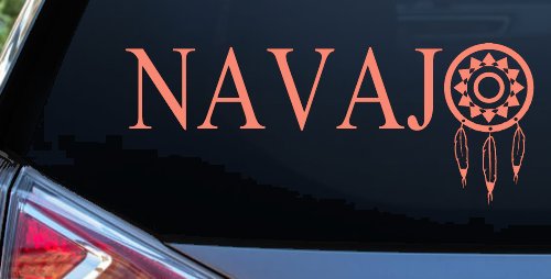 Navaho with Dreamcatcher O Native American Indian Dream Catcher Car or Truck Window Decal Sticker