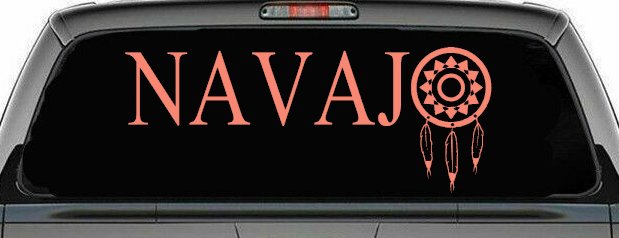 Navaho with Dreamcatcher O Native American Indian Dream Catcher Car or Truck Window Decal Sticker