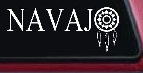 Navaho with Dreamcatcher O Native American Indian Dream Catcher Car or Truck Window Decal Sticker