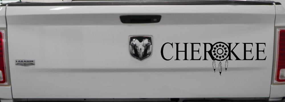 Cherokee Indian with Dreamcatcher O Native American Indian Dream Catcher Car or Truck Window Decal Sticker