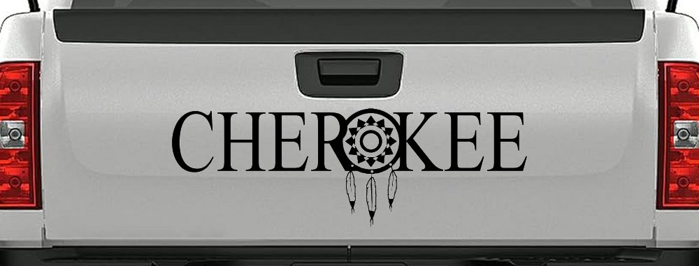 Cherokee Indian with Dreamcatcher O Native American Indian Dream Catcher Car or Truck Window Decal Sticker