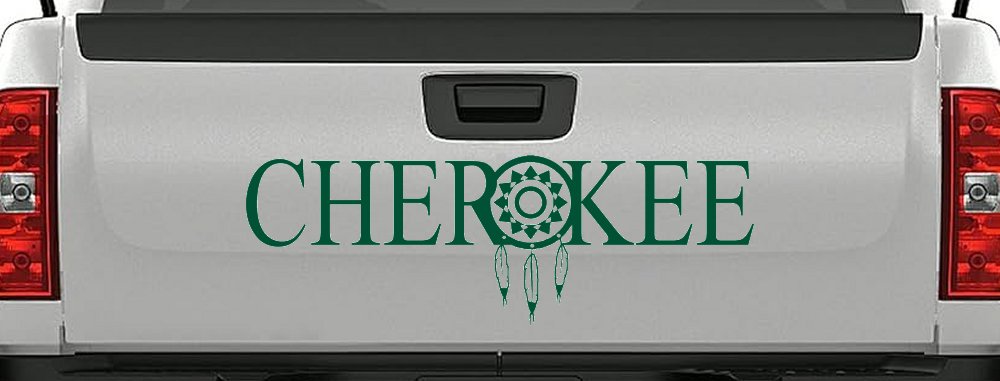 Cherokee Indian with Dreamcatcher O Native American Indian Dream Catcher Car or Truck Window Decal Sticker
