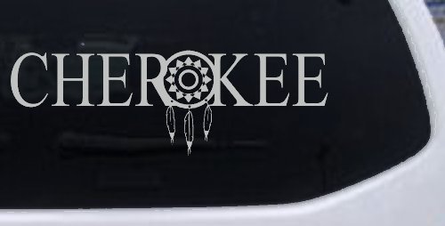 Cherokee Indian with Dreamcatcher O Native American Indian Dream Catcher Car or Truck Window Decal Sticker