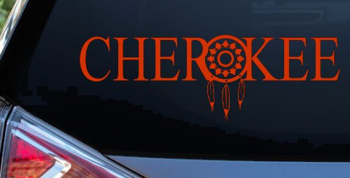 Cherokee Indian with Dreamcatcher O Native American Indian Dream Catcher Car or Truck Window Decal Sticker