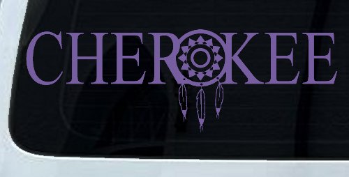 Cherokee Indian with Dreamcatcher O Native American Indian Dream Catcher Car or Truck Window Decal Sticker