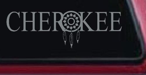Cherokee Indian with Dreamcatcher O Native American Indian Dream Catcher Car or Truck Window Decal Sticker