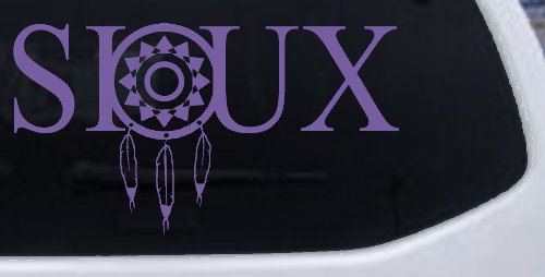 Soux with Dreamcatcher O Native American Indian Dream Catcher Car or Truck Window Decal Sticker