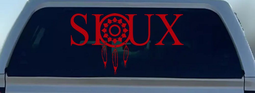 Soux with Dreamcatcher O Native American Indian Dream Catcher Car or Truck Window Decal Sticker