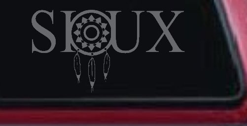 Soux with Dreamcatcher O Native American Indian Dream Catcher Car or Truck Window Decal Sticker