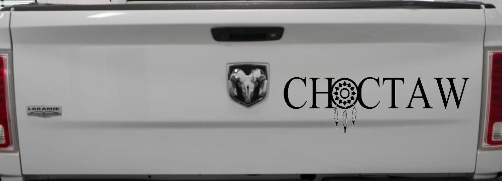 Choctaw with Dreamcatcher O Native American Indian Dream Catcher Car or Truck Window Decal Sticker