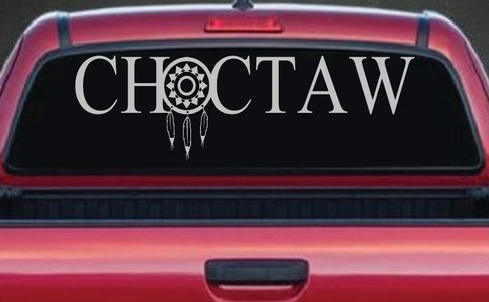 Choctaw with Dreamcatcher O Native American Indian Dream Catcher Car or Truck Window Decal Sticker