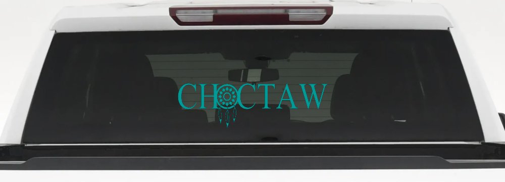 Choctaw with Dreamcatcher O Native American Indian Dream Catcher Car or Truck Window Decal Sticker