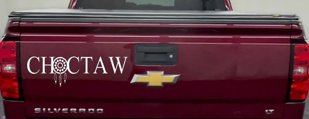 Choctaw with Dreamcatcher O Native American Indian Dream Catcher Car or Truck Window Decal Sticker