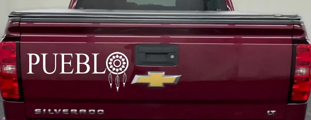 Pueblo with Dreamcatcher O Native American Indian Dream Catcher Car or Truck Window Decal Sticker