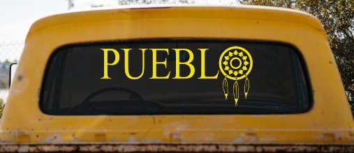 Pueblo with Dreamcatcher O Native American Indian Dream Catcher Car or Truck Window Decal Sticker