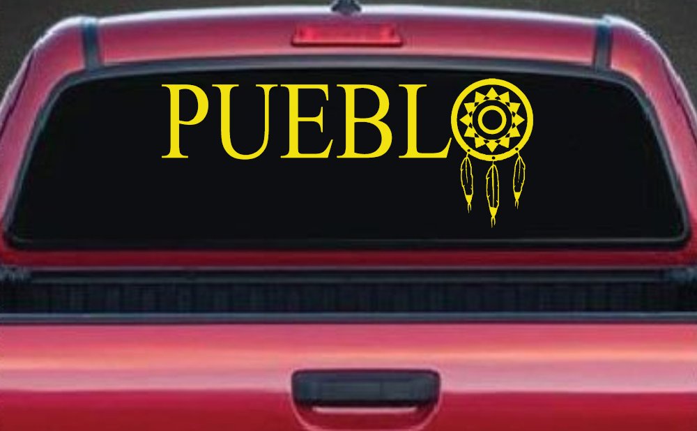 Pueblo with Dreamcatcher O Native American Indian Dream Catcher Car or Truck Window Decal Sticker