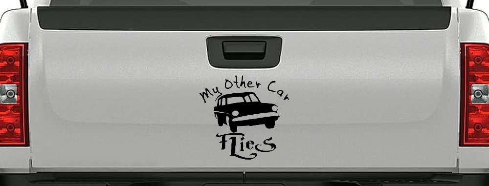 My Other Car Flies Potter Car or Truck Window Decal Sticker (Black)