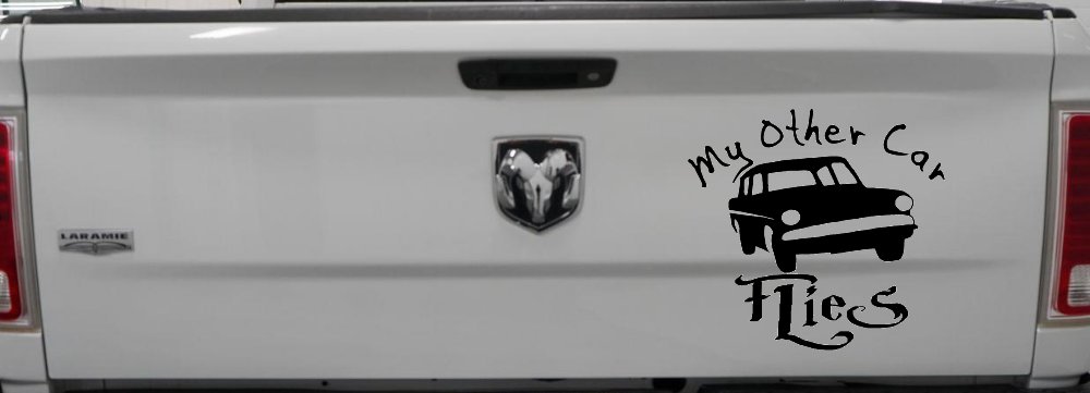 My Other Car Flies Potter Car or Truck Window Decal Sticker (Black)