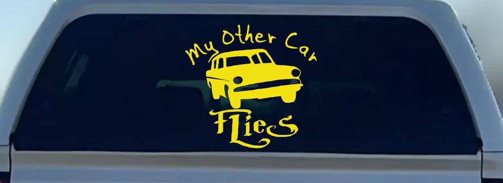 My Other Car Flies Potter Car or Truck Window Decal Sticker