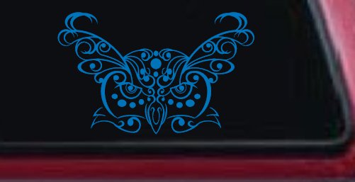 Owl Head Swirl with Dots Car or Truck Window Decal Sticker