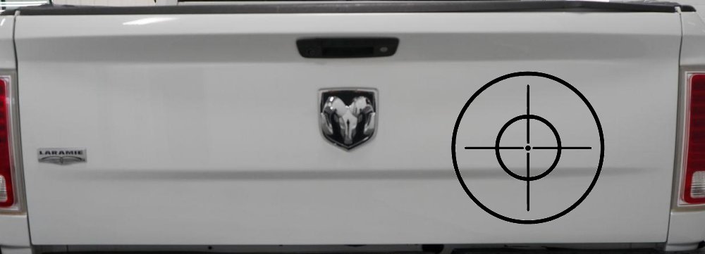 Crosshairs Hunting Car or Truck Window Decal Sticker (Black)