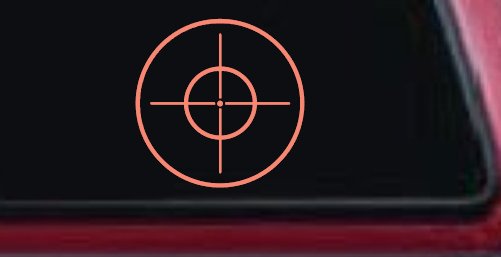 Crosshairs Hunting Car or Truck Window Decal Sticker (Coral)