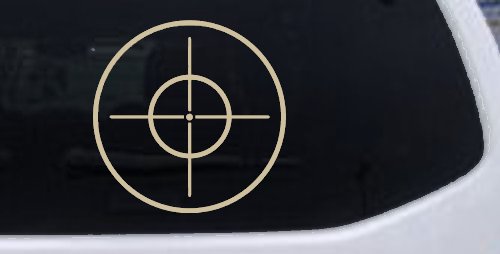 Crosshairs Hunting Car or Truck Window Decal Sticker (Desert Sand)