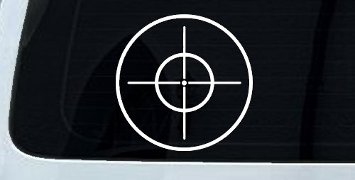 Crosshairs Hunting Car or Truck Window Decal Sticker (White)