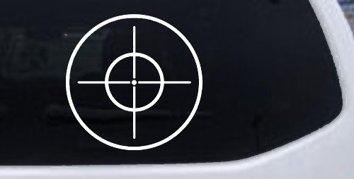 Crosshairs Hunting Car or Truck Window Decal Sticker (White)