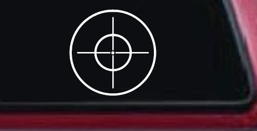 Crosshairs Hunting Car or Truck Window Decal Sticker (White)