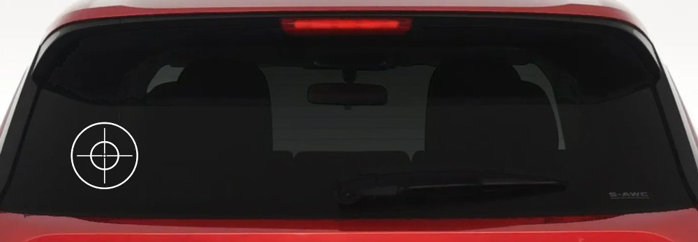 Crosshairs Hunting Car or Truck Window Decal Sticker (White)