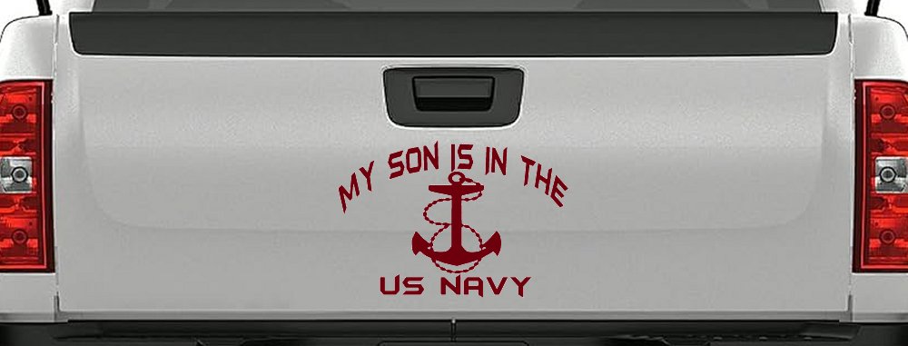 My Son Is In The US Navy With Anchor Military Car or Truck Window Decal Sticker