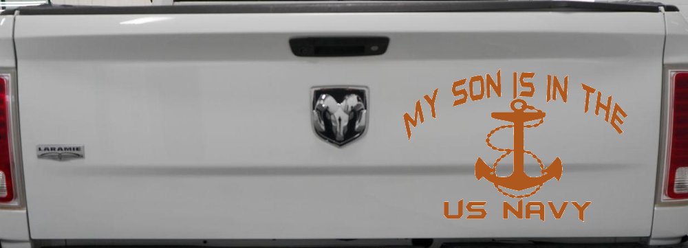 My Son Is In The US Navy With Anchor Military Car or Truck Window Decal Sticker