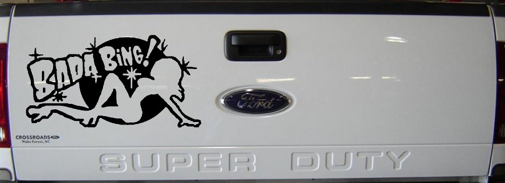 Bada Bing Car or Truck Window Decal Sticker (Black)