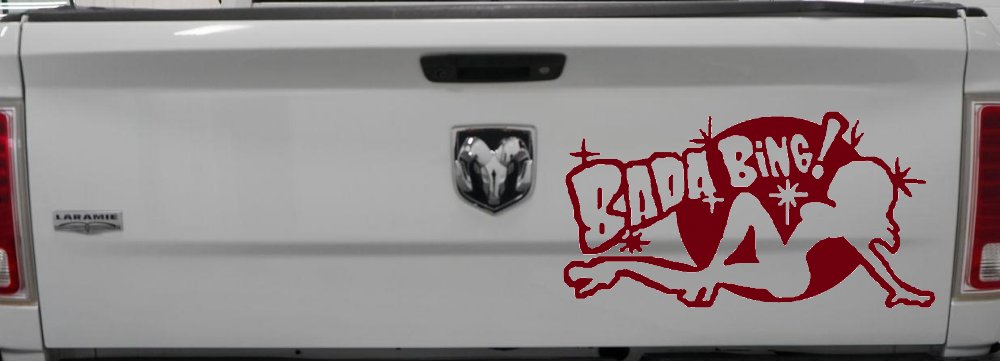 Bada Bing Car or Truck Window Decal Sticker (Burgundy)