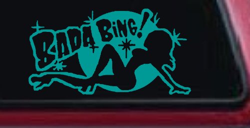 Bada Bing Car or Truck Window Decal Sticker (Turquoise)