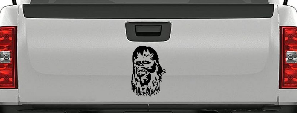 Chewbacca Sci Fi Car or Truck Window Decal Sticker (Black)