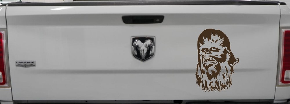 Chewbacca Sci Fi Car or Truck Window Decal Sticker (Brown)