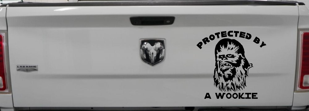 Protected By A Wookie Sci Fi Car or Truck Window Decal Sticker