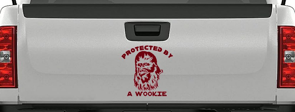 Protected By A Wookie Sci Fi Car or Truck Window Decal Sticker
