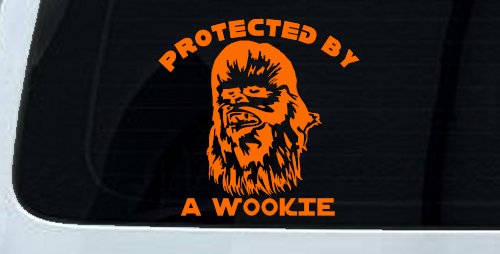 Protected By A Wookie Sci Fi Car or Truck Window Decal Sticker