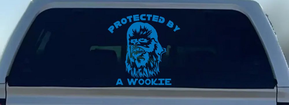 Protected By A Wookie Sci Fi Car or Truck Window Decal Sticker