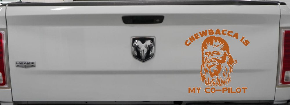 Chewbacca Is My Co Pilot Sci Fi Car or Truck Window Decal Sticker
