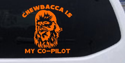 Chewbacca Is My Co Pilot Sci Fi Car or Truck Window Decal Sticker