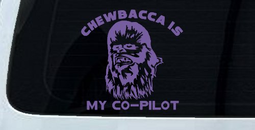 Chewbacca Is My Co Pilot Sci Fi Car or Truck Window Decal Sticker