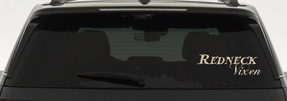 Redneck Vixen Girl Country Car or Truck Window Decal Sticker (Desert Sand)