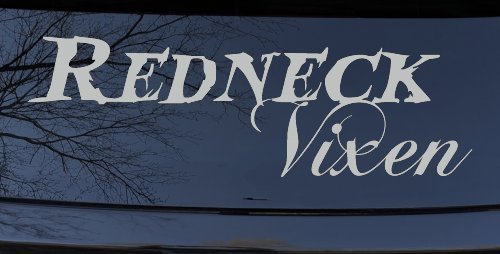 Redneck Vixen Girl Country Car or Truck Window Vinyl Decal Sticker (Light Gray)