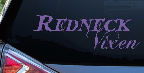 Redneck Vixen Girl Country Car or Truck Window Decal Sticker (Purple)